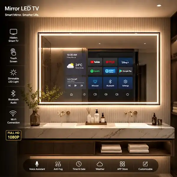 The Design Advantage of Mirror LED TVs in Luxury Bathrooms